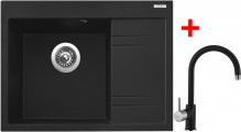 Sinks RIM 650 L Metalblack + Vitali...